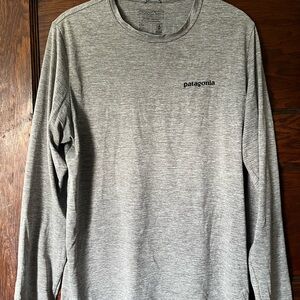 Patagonia Men's Heather Gray Capilene Cool Long Sleeve Tee